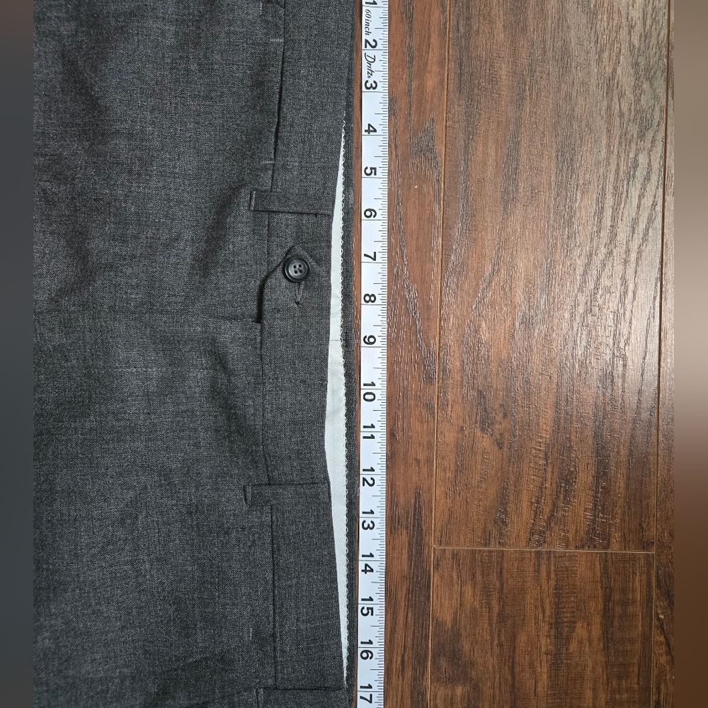 Vintage Men's Bootcut/Flared Wool Pleated Trousers 34 × 30 - Picture 3 of 6
